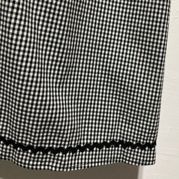 ModCloth Rock Steady Black Gingham Retro Fit and Flare Dress, Small - Picture 7 of 13